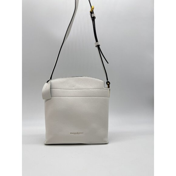 Donna Karan NY Bridgehampton smooth leather mini crossbody -WHITE - Picture 4 of 13